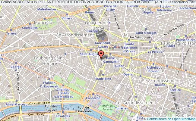 plan association Association Philanthropique Des Investisseurs Pour La Croissance (aphic) Paris 8e