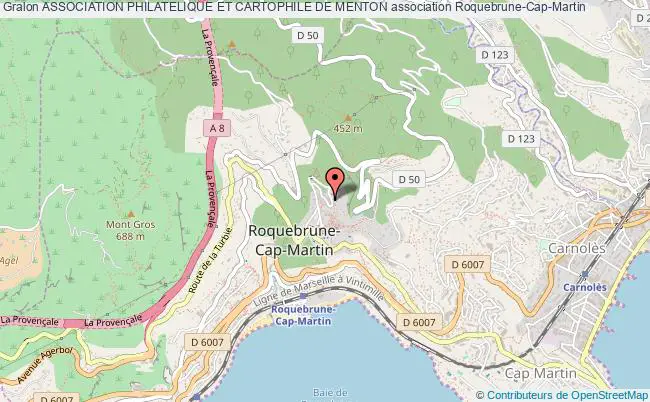plan association Association Philatelique Et Cartophile De Menton Roquebrune-Cap-Martin