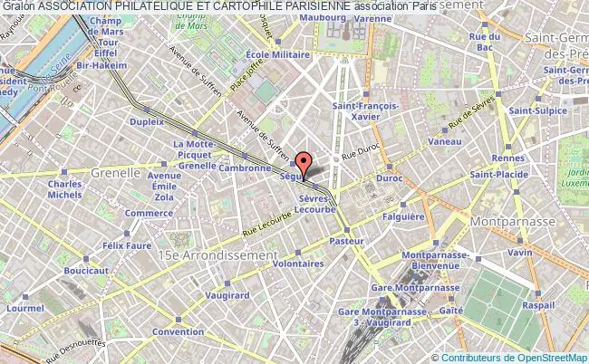 plan association Association Philatelique Et Cartophile Parisienne Paris