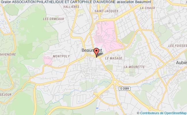 plan association Association Philathelique Et Cartophile D'auvergne Beaumont