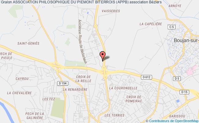 plan association Association Philosophique Du Piemont Biterrois (appb) Béziers