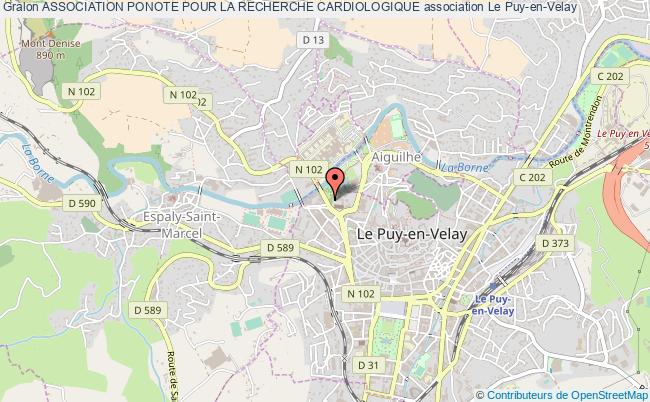 plan association Association Ponote Pour La Recherche Cardiologique Le Puy-en-Velay