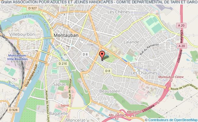 plan association Association Pour Adultes Et Jeunes Handicapes - Comite Departemental De Tarn Et Garonne Montauban