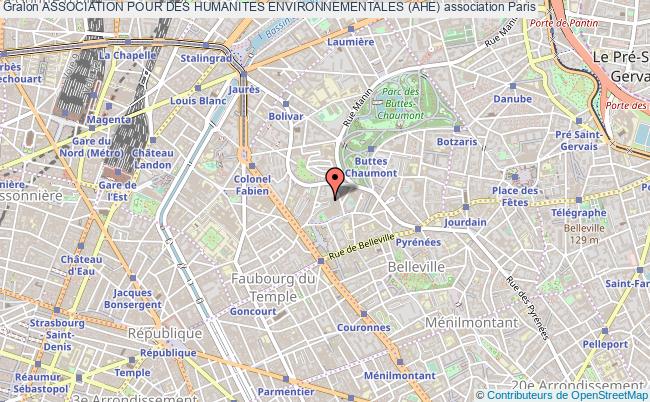 plan association Association Pour Des Humanites Environnementales (ahe) Paris