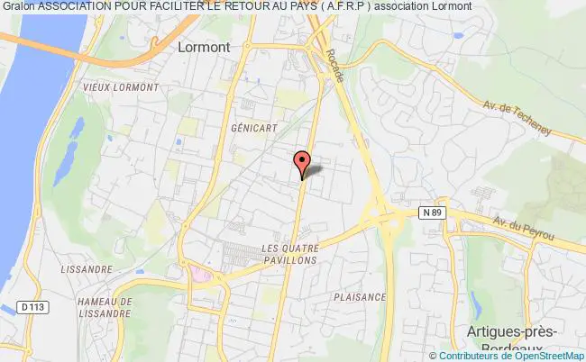 plan association Association Pour Faciliter Le Retour Au Pays ( A.f.r.p ) Lormont