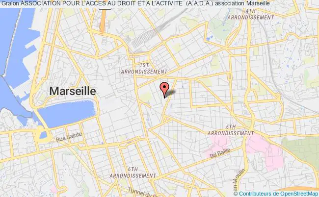 plan association Association Pour L'acces Au Droit Et A L'activite  (a.a.d.a.) Marseille 1