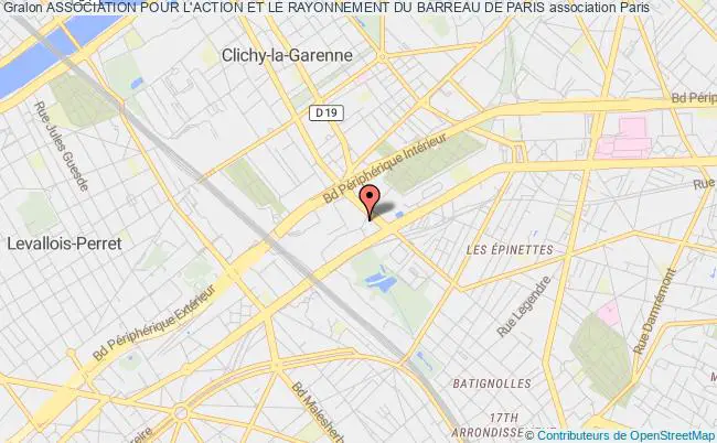 plan association Association Pour L'action Et Le Rayonnement Du Barreau De Paris Paris