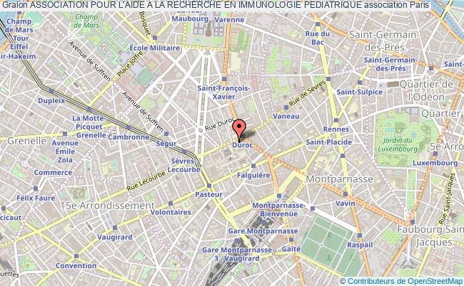 plan association Association Pour L'aide A La Recherche En Immunologie Pediatrique Paris