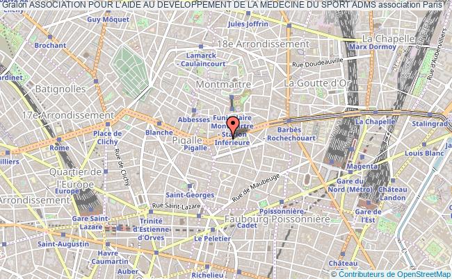 plan association Association Pour L'aide Au Developpement De La Medecine Du Sport Adms Paris