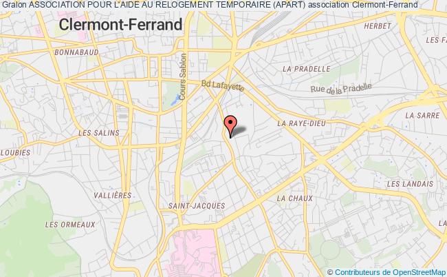plan association Association Pour L'aide Au Relogement Temporaire (apart) Clermont-Ferrand