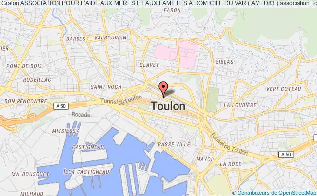 plan association Association Pour L'aide Aux MÈres Et Aux Familles A Domicile Du Var ( Amfd83 ) Toulon