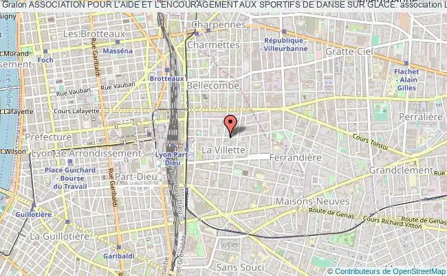 plan association Association Pour L'aide Et L'encouragement Aux Sportifs De Danse Sur Glace. Lyon 3e Arrondissement