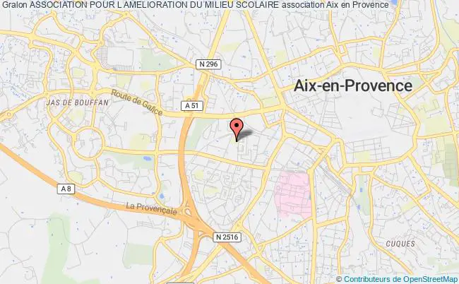 plan association Association Pour L Amelioration Du Milieu Scolaire Aix-en-Provence
