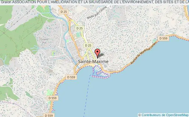 plan association Association Pour L'amelioration Et La Sauvegarde De L'environnement, Des Sites Et De La Nature De La Region Maximoise (aremax) Sainte-Maxime