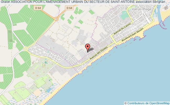 plan association Association Pour L'amenagement Urbain Du Secteur De Saint-antoine Sérignan