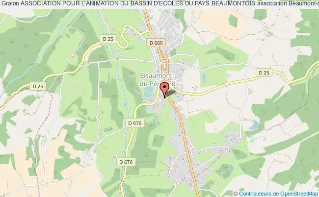 plan association Association Pour L'animation Du Bassin D'ecoles Du Pays Beaumontois Beaumont-du-Périgord