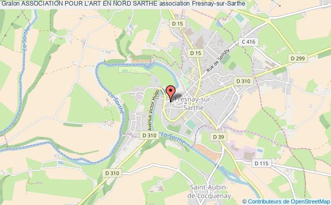 plan association Association Pour L'art En Nord Sarthe Fresnay-sur-Sarthe
