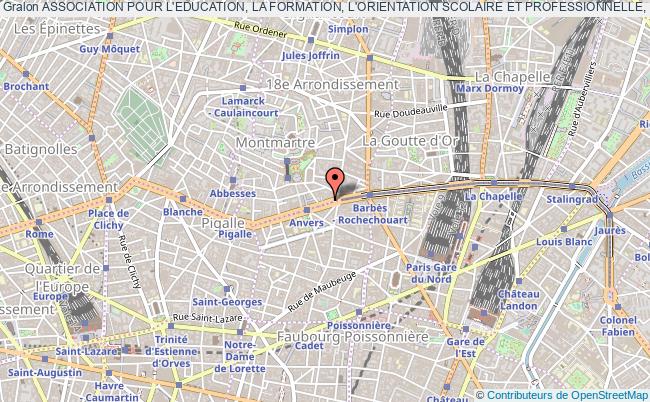 plan association Association Pour L'education, La Formation, L'orientation Scolaire Et Professionnelle, La Recherche Et D'emploi - Efore Paris