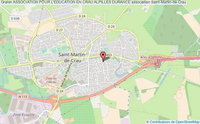 plan association Association Pour L'education En Crau Alpilles Durance Saint-Martin-de-Crau