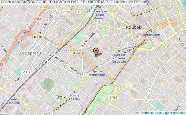 plan association Association Pour L'education Par Les Loisirs (a.p.e.l) Roubaix