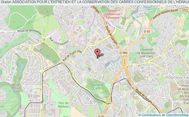 plan association Association Pour L'entretien Et La Conservation Des Carres Confessionnels De L'hÉrault Montpellier