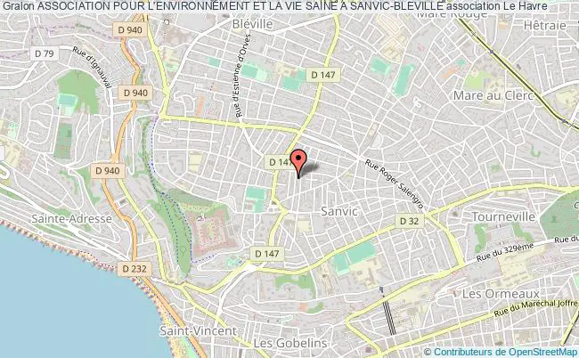 plan association Association Pour L'environnement Et La Vie Saine A Sanvic-bleville Le Havre