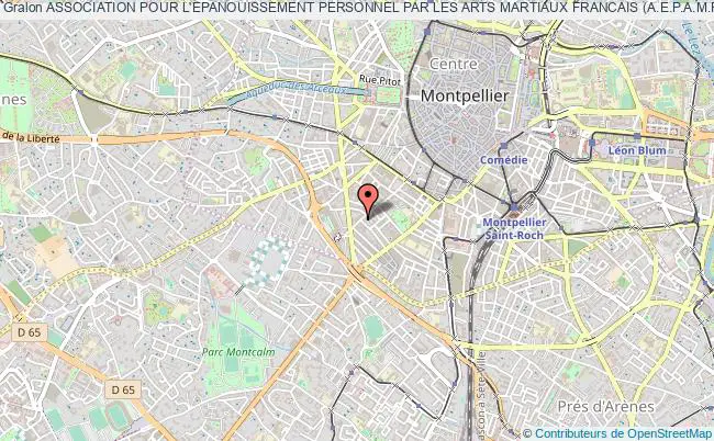 plan association Association Pour L'epanouissement Personnel Par Les Arts Martiaux Francais (a.e.p.a.m.f.) Montpellier