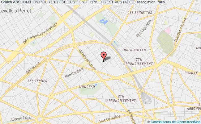 plan association Association Pour L'etude Des Fonctions Digestives (aefd) Paris 17e