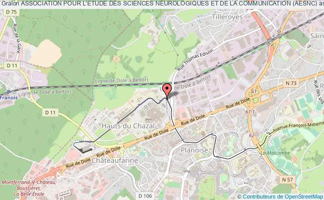 plan association Association Pour L'etude Des Sciences Neurologiques Et De La Communication (aesnc) Besançon cedex