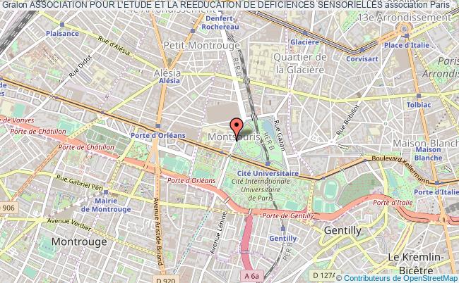 plan association Association Pour L'etude Et La Reeducation De Deficiences Sensorielles Paris 14e