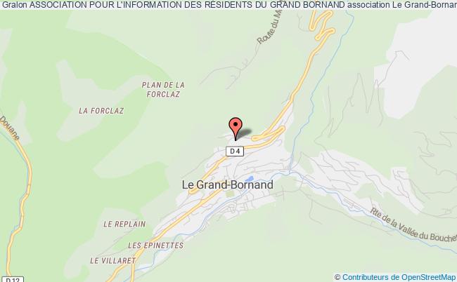 plan association Association Pour L'information Des RÉsidents Du Grand Bornand Grand-Bornand