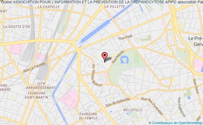 plan association Association Pour L'information Et La Prevention De La Drepanocytose Apipd Paris