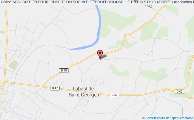 plan association Association Pour L'insertion Sociale Et Professionnelle En Pays D'oc (aisppo) Labastide-Saint-Georges