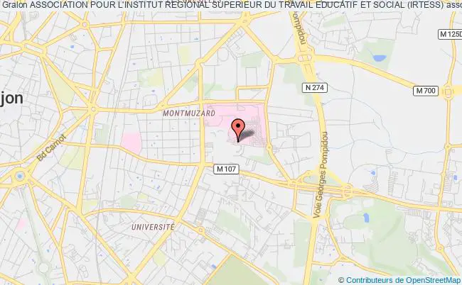 plan association Association Pour L'institut Regional Superieur Du Travail Educatif Et Social (irtess) Dijon
