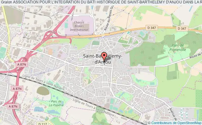 plan association Association Pour L'integration Du BÂti Historique De Saint-barthelemy D'anjou Dans La Renovation Urbaine Saint-Barthélemy-d'Anjou