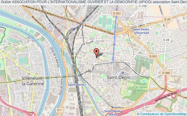 plan association Association Pour L'internationalisme Ouvrier Et La DÉmocratie (apiod) Saint-Denis