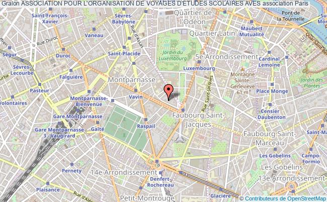 plan association Association Pour L'organisation De Voyages D'etudes Scolaires Aves Paris