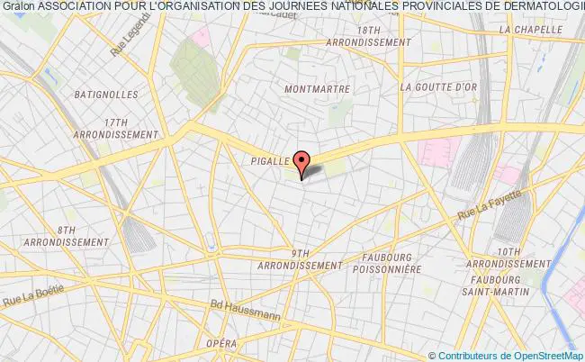 plan association Association Pour L'organisation Des Journees Nationales Provinciales De Dermatologie Paris