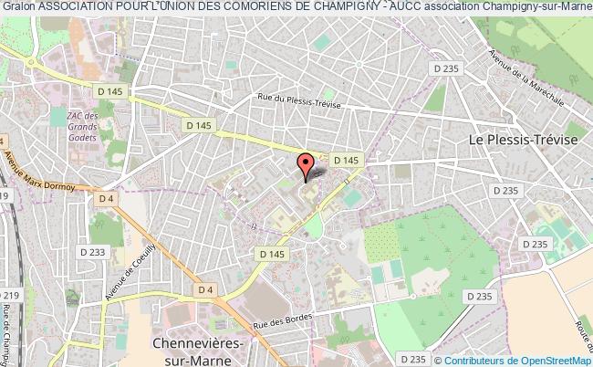 plan association Association Pour L'union Des Comoriens De Champigny - Aucc Champigny-sur-Marne