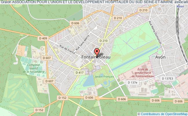 plan association Association Pour L'union Et Le Developpement Hospitalier Du Sud Seine-et-marne Fontainebleau