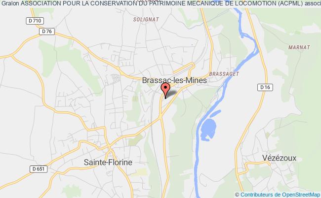plan association Association Pour La Conservation Du Patrimoine Mecanique De Locomotion (acpml) Brassac-les-Mines