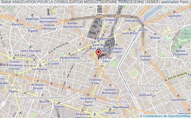 plan association Association Pour La Consolidation Medico-dentaire Francilienne (acmdf) Paris
