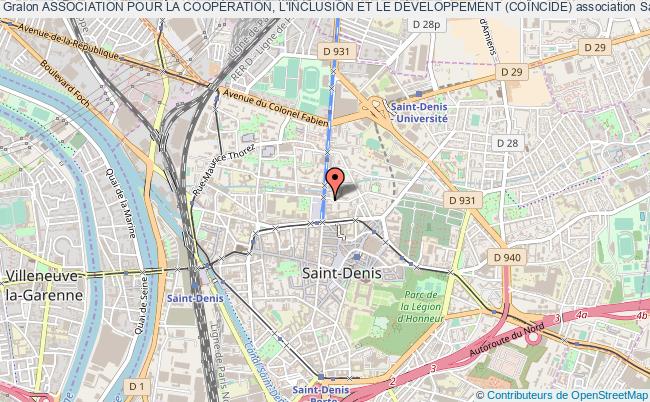 plan association Association Pour La CoopÉration, L'inclusion Et Le DÉveloppement (coÏncide) Saint-Denis