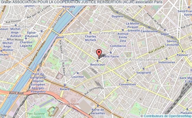 plan association Association Pour La Cooperation Justice Reinsertion (acjr) Paris 15e