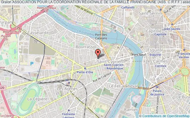 plan association Association Pour La Coordination Regionale De La Famille Franciscaine (ass. C.r.f.f.) Toulouse