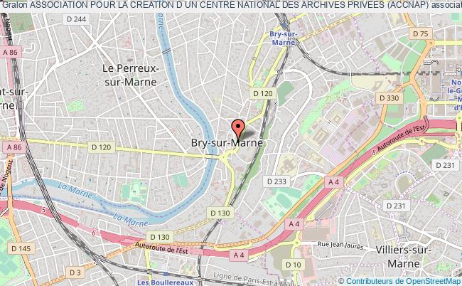 plan association Association Pour La Creation D Un Centre National Des Archives Privees (accnap) Bry-sur-Marne