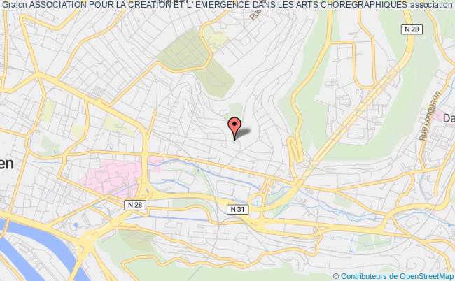 plan association Association Pour La Creation Et L' Emergence Dans Les Arts Choregraphiques Rouen