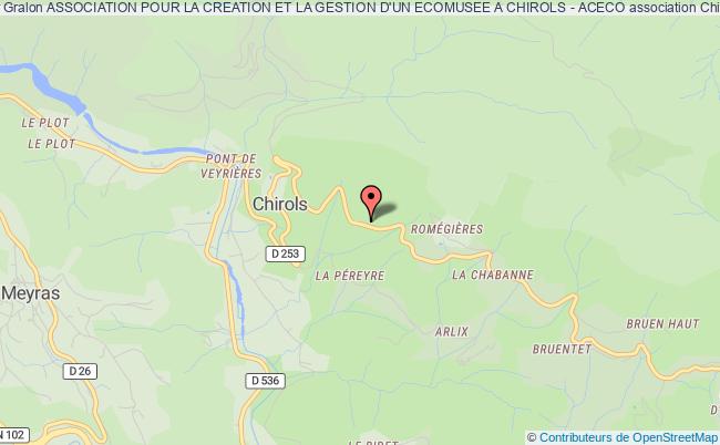 plan association Association Pour La Creation Et La Gestion D'un Ecomusee A Chirols - Aceco Chirols