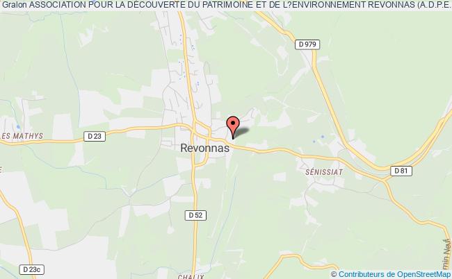 plan association Association Pour La DÉcouverte Du Patrimoine Et De L?environnement Revonnas (a.d.p.e.r.) Revonnas
