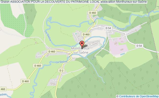 plan association Association Pour La Decouverte Du Patrimoine Local Monthureux-sur-Saône